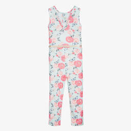 Le Chic-Girls Green Floral Print Jumpsuit | Childrensalon Outlet