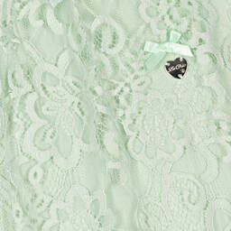 Le Chic-Girls Green Lace Ruffle Dress | Childrensalon Outlet