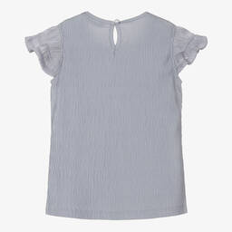 Le Chic-Girls Grey Crinkle Blouse | Childrensalon Outlet