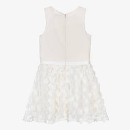 Le Chic-Girls Ivory Chiffon Flower Dress | Childrensalon Outlet
