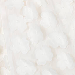 Le Chic-Girls Ivory Chiffon Flower Dress | Childrensalon Outlet