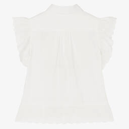 Le Chic-Girls Ivory Cotton Blouse | Childrensalon Outlet