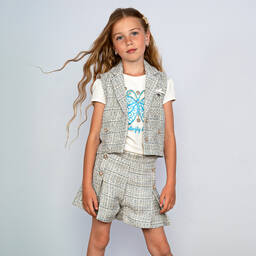 Le Chic-Girls Ivory Cotton Butterfly T-Shirt | Childrensalon Outlet