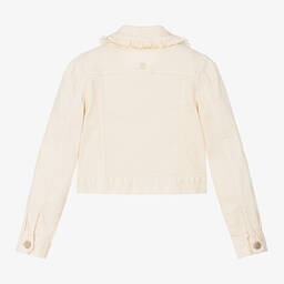 Le Chic-Girls Ivory Denim Jacket | Childrensalon Outlet