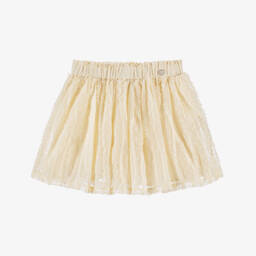 Le Chic-Girls Ivory Dotted Ruffle Skirt | Childrensalon Outlet