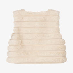 Le Chic-Кремовый жилет из искусственного меха | Childrensalon Outlet