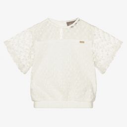 Le Chic-Girls Ivory Floral T-Shirt | Childrensalon Outlet