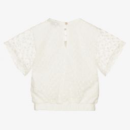 Le Chic-Girls Ivory Floral T-Shirt | Childrensalon Outlet