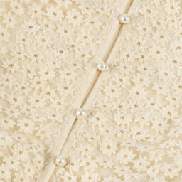 Le Chic-Girls Ivory & Gold Lace Bomber | Childrensalon Outlet