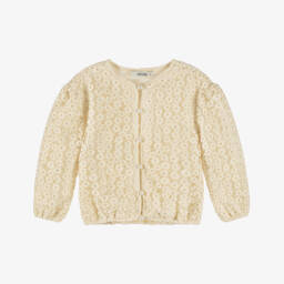 Le Chic-Girls Ivory & Gold Lace Bomber | Childrensalon Outlet