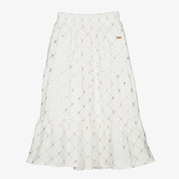 Le Chic-تنورة شيفون لون عاجي وذهبي | Childrensalon Outlet