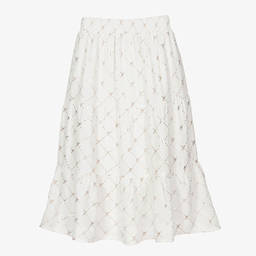 Le Chic-تنورة شيفون لون عاجي وذهبي | Childrensalon Outlet