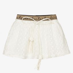 Le Chic-Girls Ivory & Gold Skirt | Childrensalon Outlet