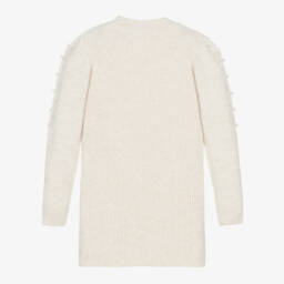Le Chic-Girls Ivory Knit Pearl Dress | Childrensalon Outlet
