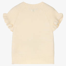 Le Chic-Кремовый вязаный топ для девочек | Childrensalon Outlet