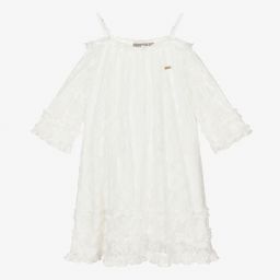 Le Chic-Girls Ivory Lace Dress | Childrensalon Outlet
