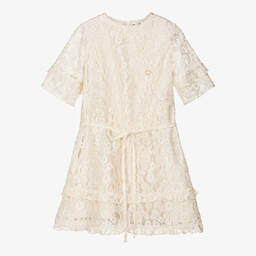 Le Chic-فستان دانتيل لون عاجي | Childrensalon Outlet