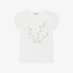 Le Chic-بلوزة قطن عضوي عاجي للبنات | Childrensalon Outlet