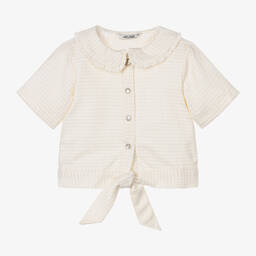 Le Chic-Girls Ivory Tweed Blouse | Childrensalon Outlet