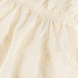 Le Chic-Кремовое платье из вуали с цветочными деталями для девочек | Childrensalon Outlet