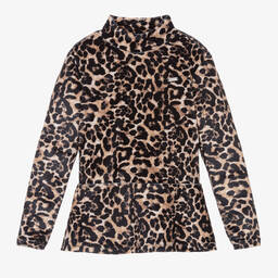 Le Chic-Girls Leopard Print Logo Top | Childrensalon Outlet