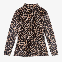 Le Chic-Girls Leopard Print Logo Top | Childrensalon Outlet