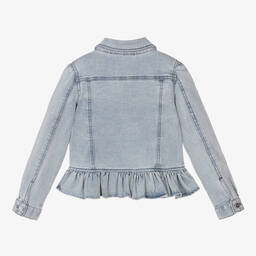 Le Chic-Голубая джинсовая куртка с жемчужинами | Childrensalon Outlet