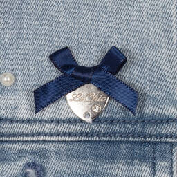 Le Chic-Голубая джинсовая куртка с жемчужинами | Childrensalon Outlet