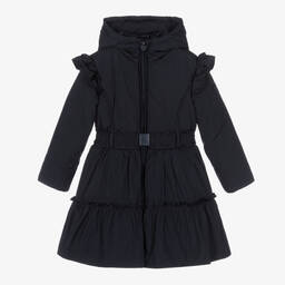 Le Chic-Girls Navy Blue Puffer Coat | Childrensalon Outlet