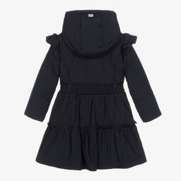 Le Chic-Girls Navy Blue Puffer Coat | Childrensalon Outlet