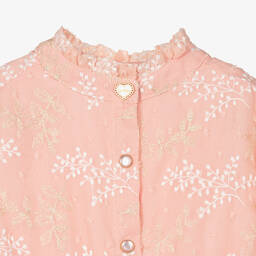 Le Chic-فستان شيفون مطرز لون زهري فاتح | Childrensalon Outlet