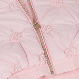 Le Chic-Girls Pale Pink Quilted Hooded Coat | Childrensalon Outlet