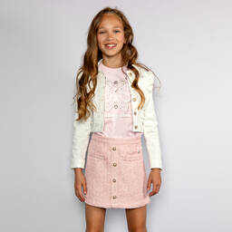 Le Chic-Girls Pink Cotton Butterfly T-Shirt | Childrensalon Outlet