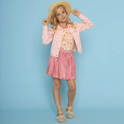 Le Chic-Girls Pink Denim Jacket | Childrensalon Outlet