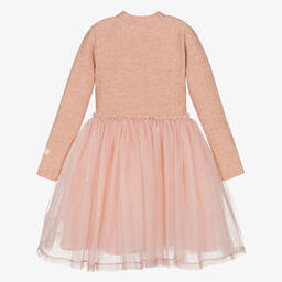 Le Chic-Girls Pink Jersey & Tulle Dress  | Childrensalon Outlet