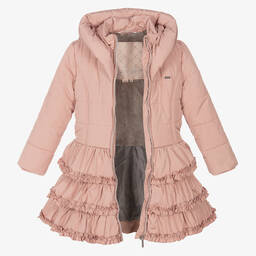 Le Chic-Girls Pink Puffer Coat | Childrensalon Outlet