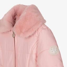 Le Chic-Girls Pink Puffer Coat | Childrensalon Outlet