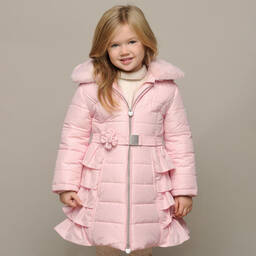 Le Chic-Girls Pink Puffer Coat | Childrensalon Outlet