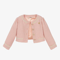 Le Chic-Girls Pink Tweed Jacket | Childrensalon Outlet