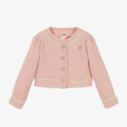 Le Chic-Girls Pink Tweed Jacket | Childrensalon Outlet
