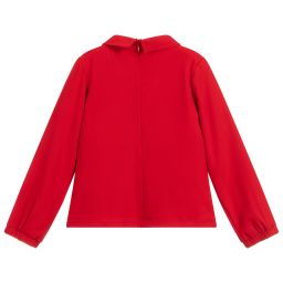 Le Chic-توب كريب لون أحمر للبنات | Childrensalon Outlet