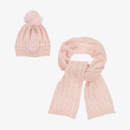 Le Chic-Girls Rosy Cable Knit Set | Childrensalon Outlet