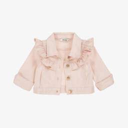 Le Chic-Girls Rosy Frill Denim Jacket | Childrensalon Outlet