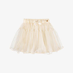 Le Chic-تنورة تول ذهبية براقة للبنات | Childrensalon Outlet