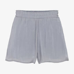Le Chic-Girls Shimmery Grey Crêpe Shorts | Childrensalon Outlet