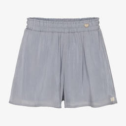 Le Chic-Girls Shimmery Grey Crêpe Shorts | Childrensalon Outlet
