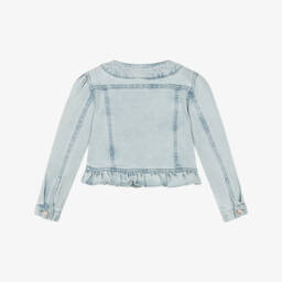Le Chic-Girls Sky Blue Peplum Denim Jacket | Childrensalon Outlet