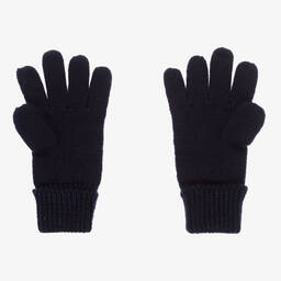 Le Chic-Синие вязаные перчатки с блестками | Childrensalon Outlet
