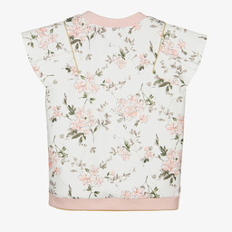 Le Chic-Girls White & Pink Floral Top | Childrensalon Outlet