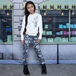 Le Chic-Кремовый свитшот с цветами | Childrensalon Outlet